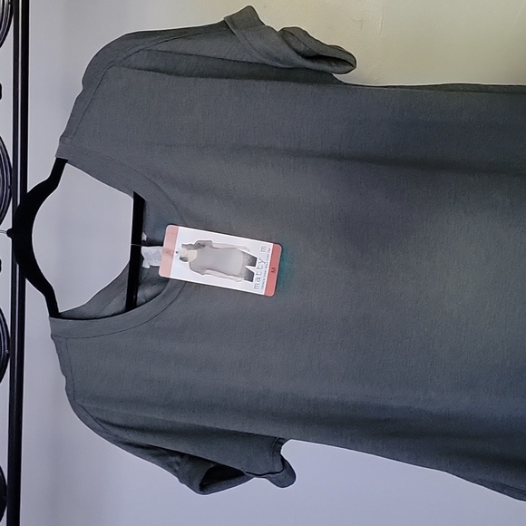 Matty M size M french TERRY ROLL CUff TEE Ligh heather oliva ITEM#1514670 - Picture 5 of 12